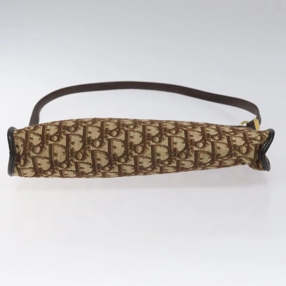 Christian Dior Trotter Canvas Shoulder Bag Brown Gold Auth BD543 - Picture 7 of 16